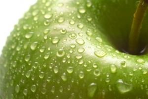 green apple macro